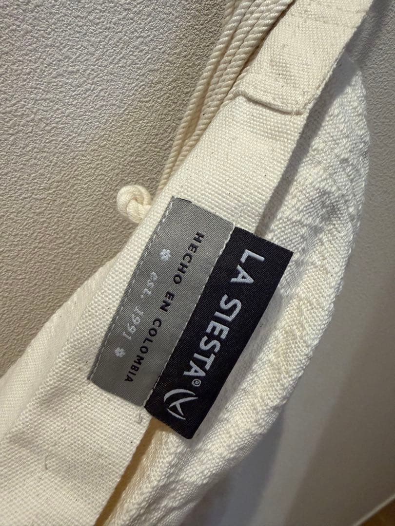 LA SIESTA ハンモック オーガニックコットン　ホワイト　白　クリーム色