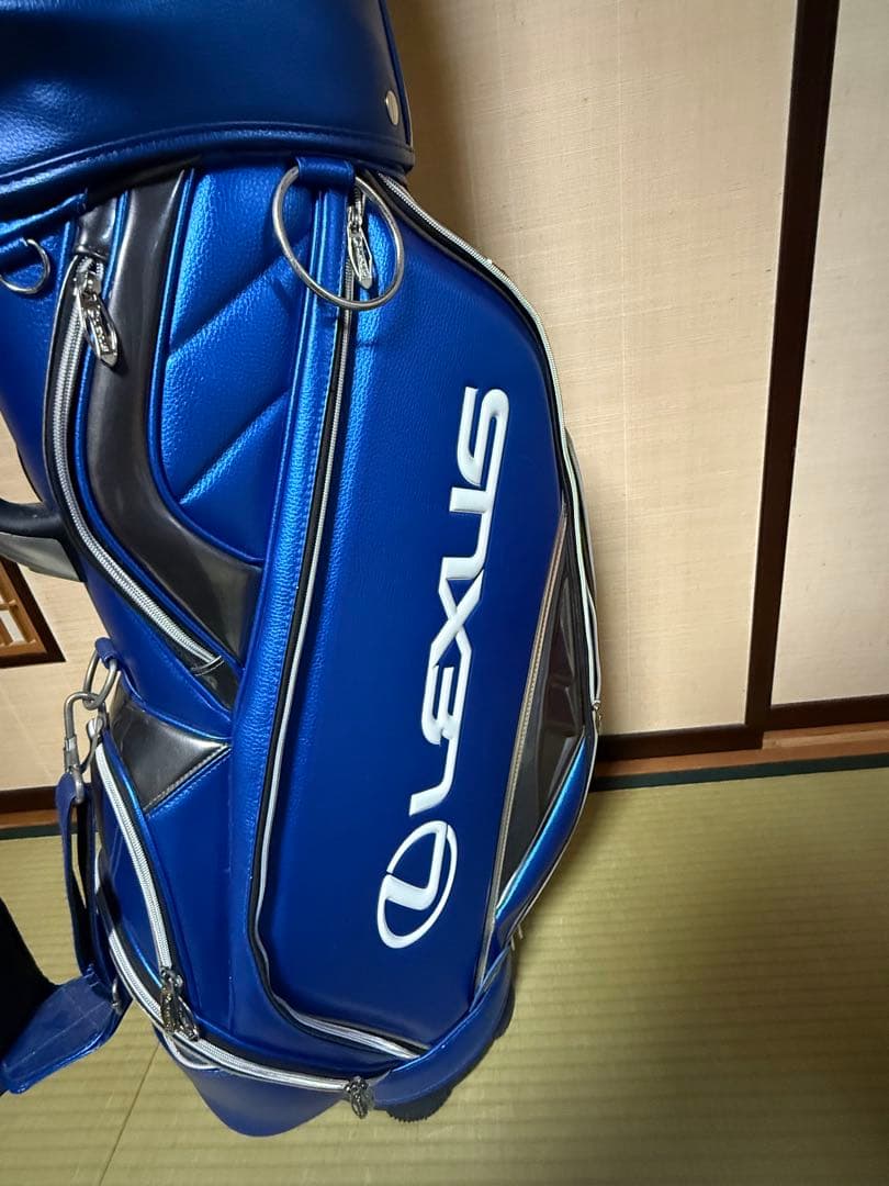 【ノリさん】LEXUS キャディバッグ 青　レクサス　ヘッドカバー