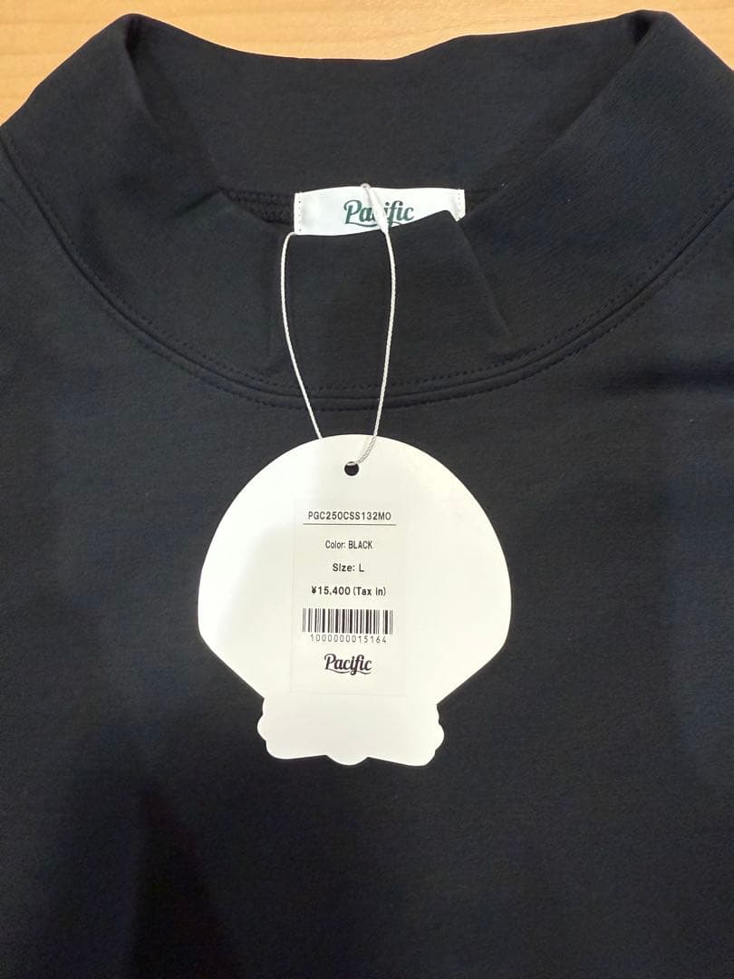 即日配送　Pacific Golf Club MOCK-NECK 半袖 ブラック