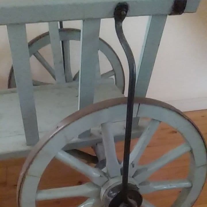 アンティーク　滑車　荷車