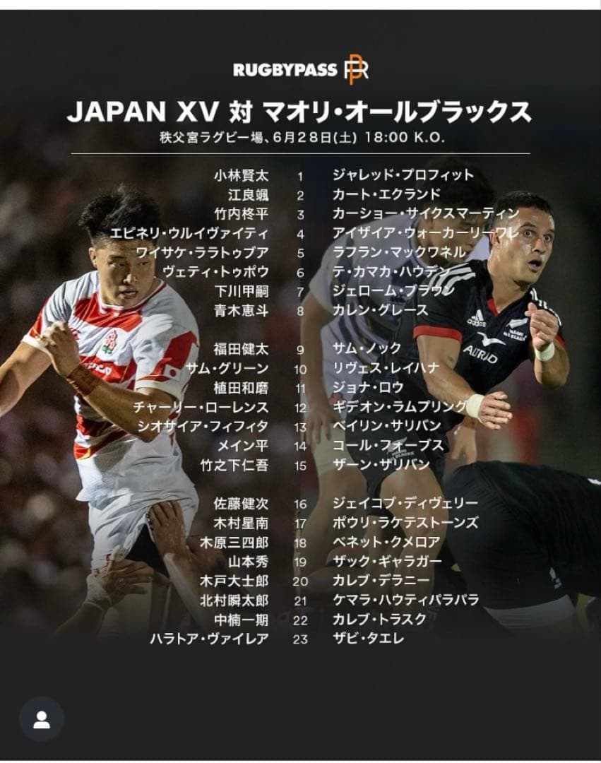 オールブラックス　ブレイブルーパス　リッチーモウンガ　直筆サイン入りユニフォーム
