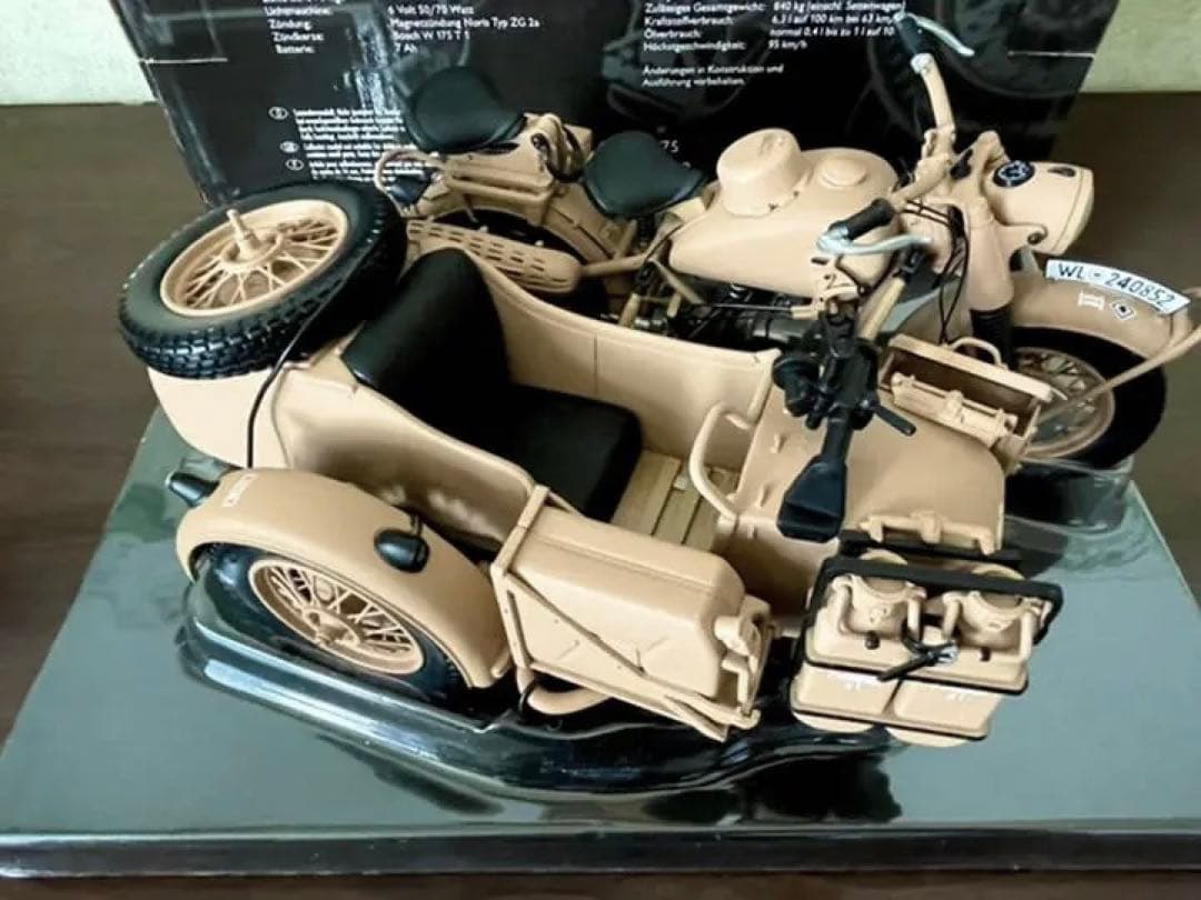 価格変更 1/10 シュコー  R75 サイドカー ドイツアフリカ軍団仕様
