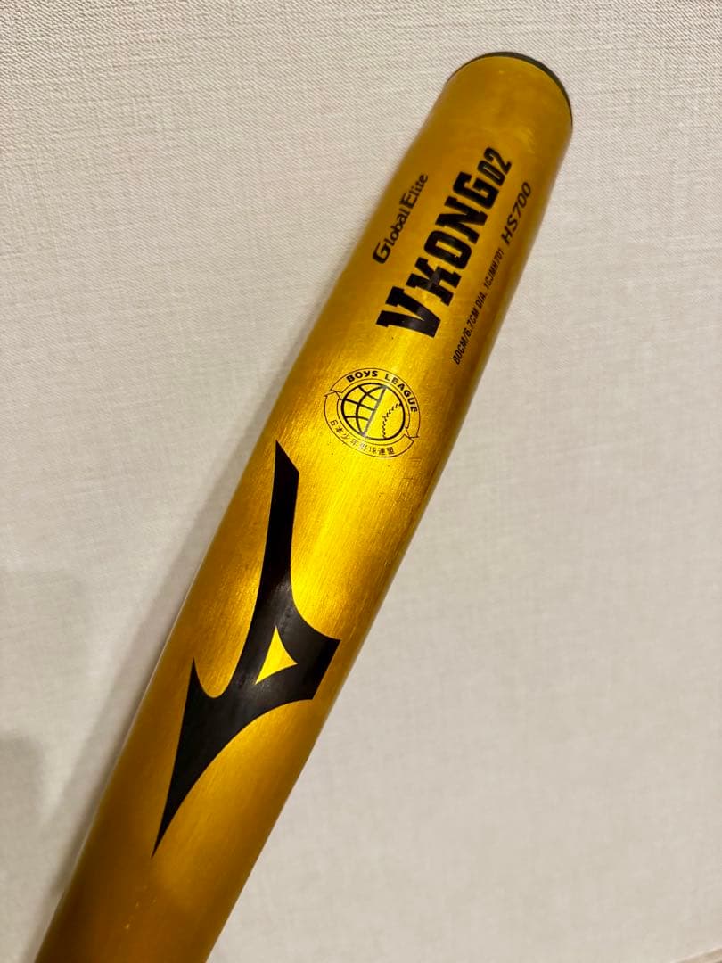 ミズノ グローバルエリート 少年硬式金属バットVコング02 80cm