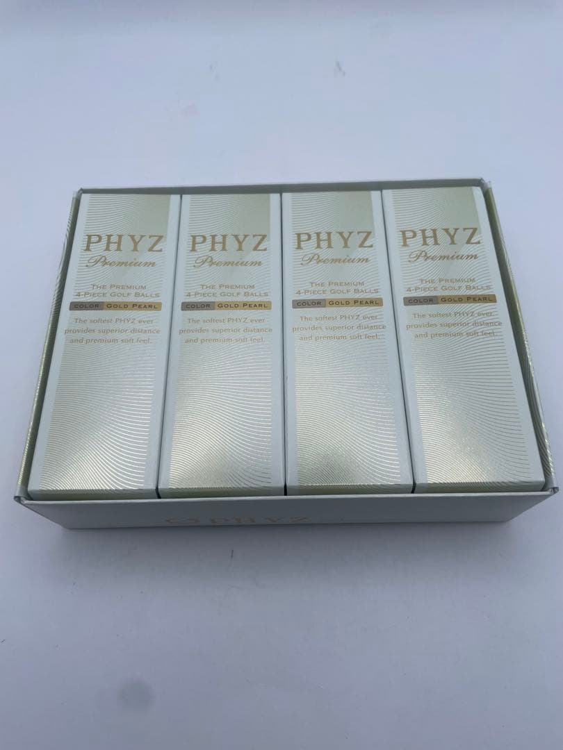 PHYZ Premium ゴルフボール 4本入りゴールドパール　2箱
