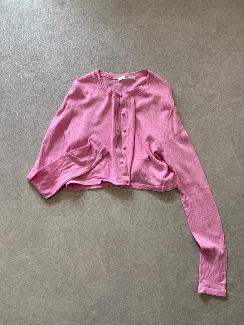 alo YOGA スーパーナチュラル セーター カーディガン S PINK