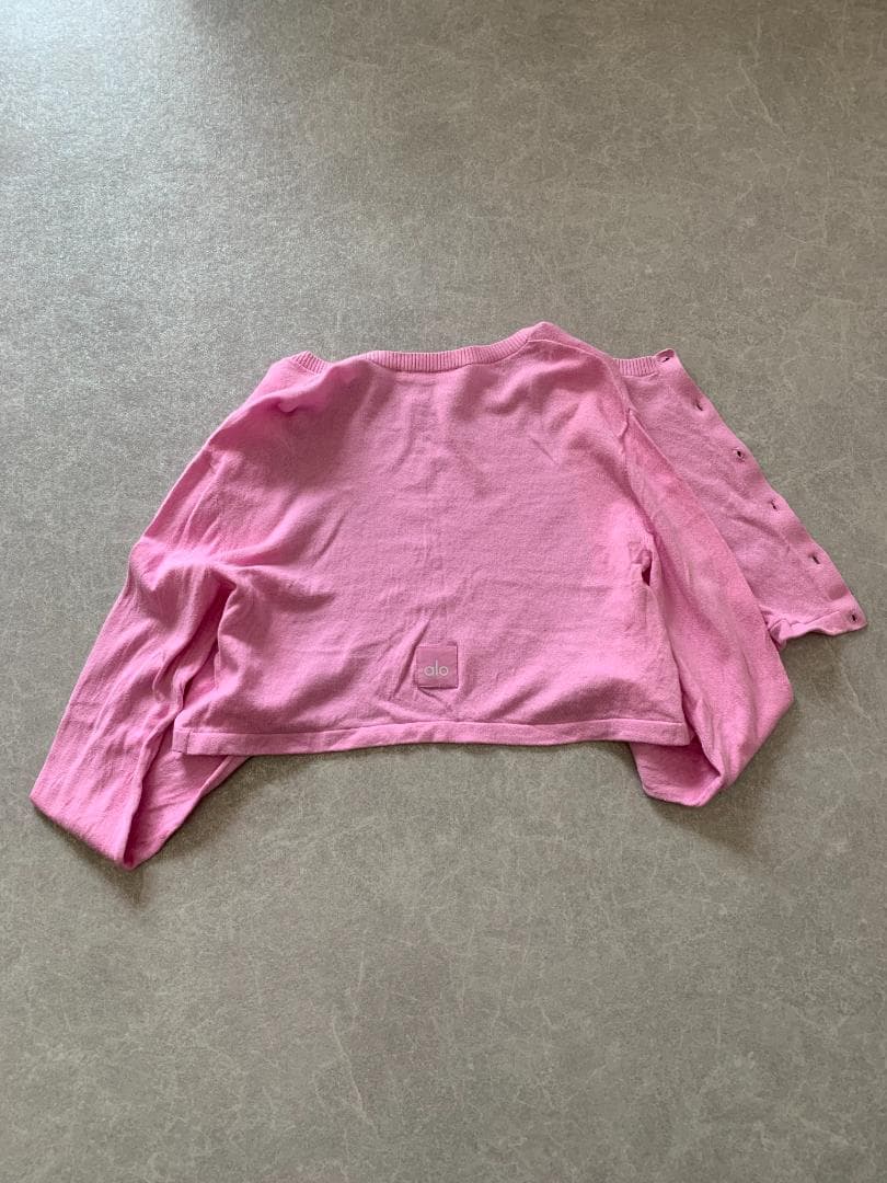 alo YOGA スーパーナチュラル セーター カーディガン S PINK