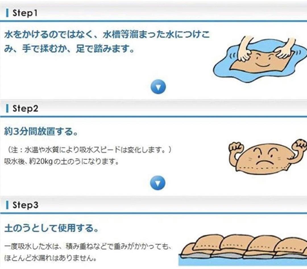 【防災用品】吸水性土のう 水だけでふくらむ土を使わない 台風、（10pcs.)