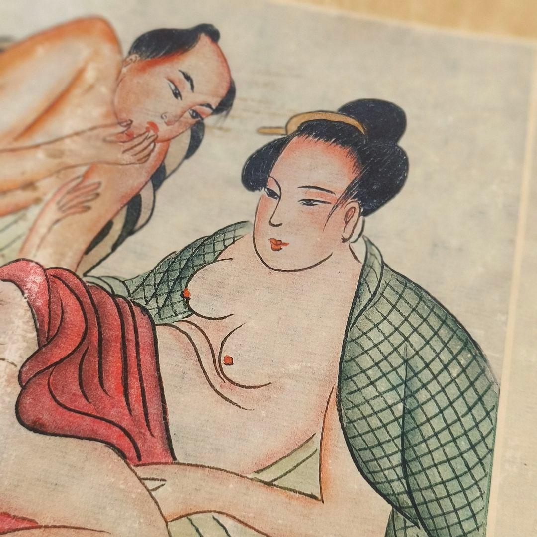 巻き物 春画 江戸古美術 全8枚 直筆 骨董 アンティーク 蒐集家放出 旧家蔵出
