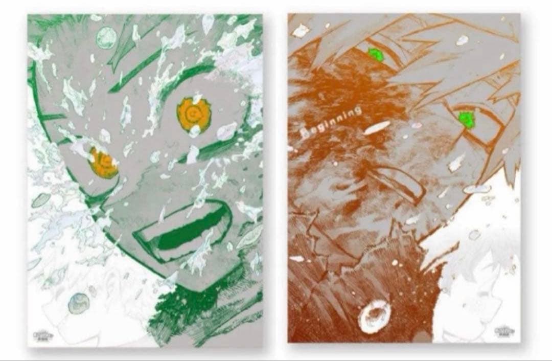僕のヒーローアカデミア 原画展 ポスター A2 緑谷出久 爆豪勝己B2 ポスター