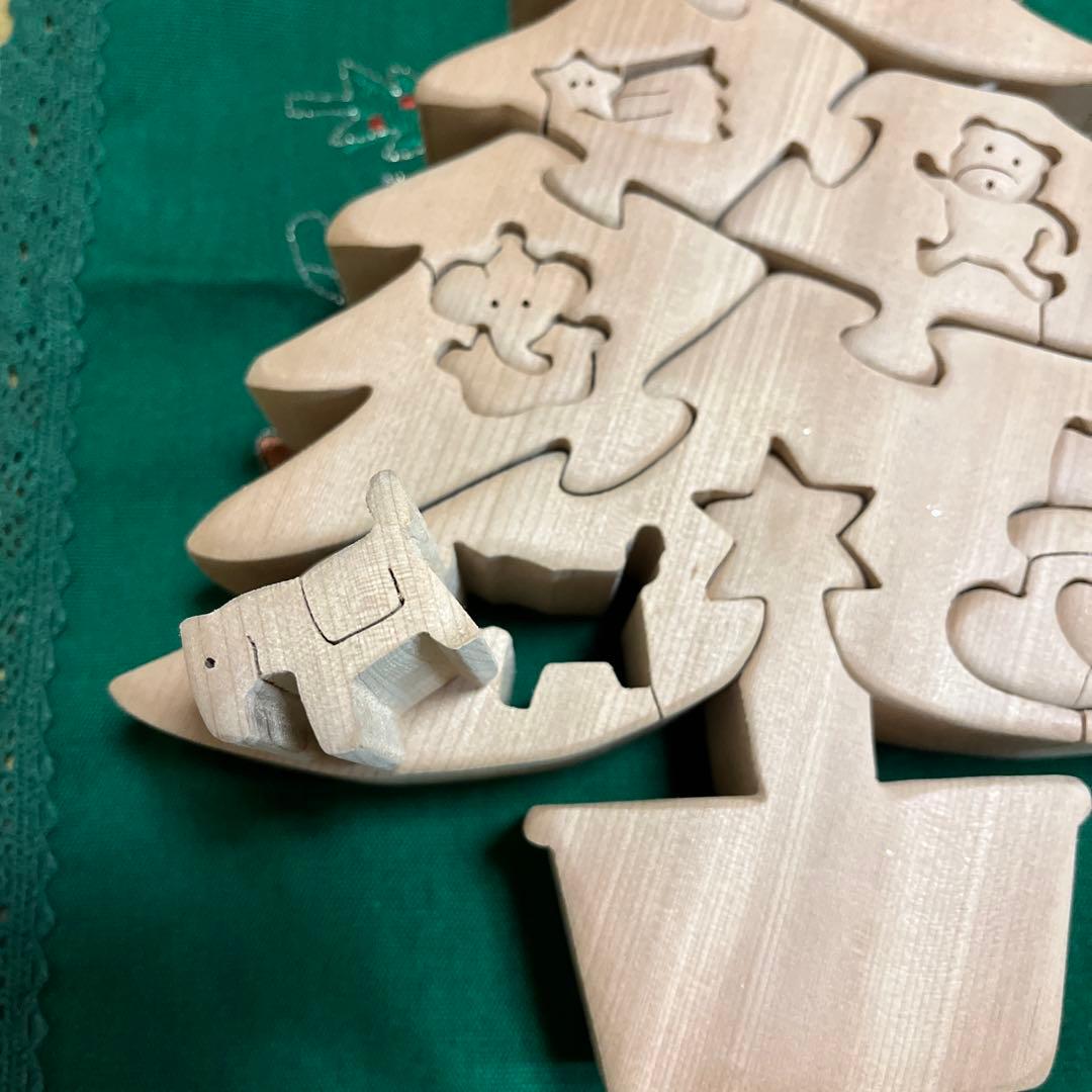 クリスマス 手作り木製パズル 千葉圭介