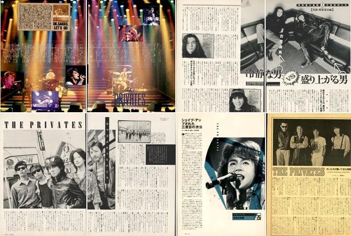 THE PRIVATES ザ・プライベーツ 雑誌 切り抜き 220P ★延原達治