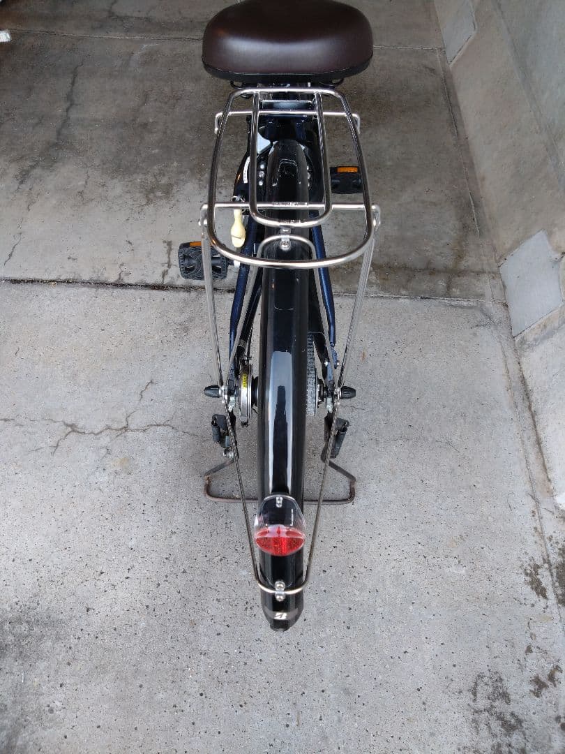 ブリヂストン albelt電動アシスト自転車 ネイビー バスケット付き