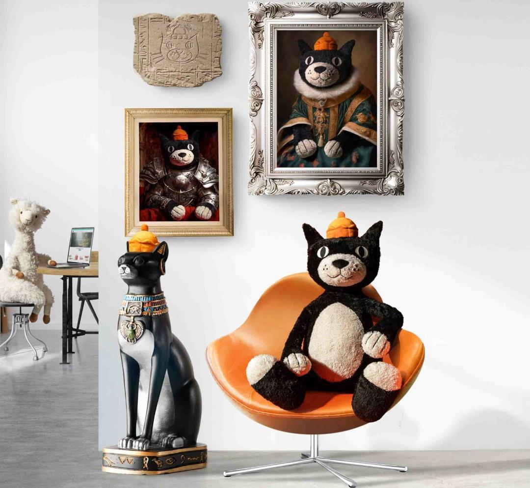新品　ジェリーキャット ジャック　ぬいぐるみ　黒猫　ネコ　袋付き
