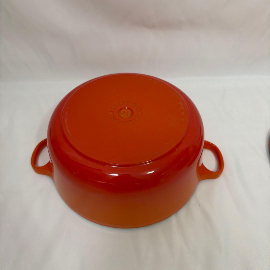 LE CREUSET 両手鍋 20cm オレンジ