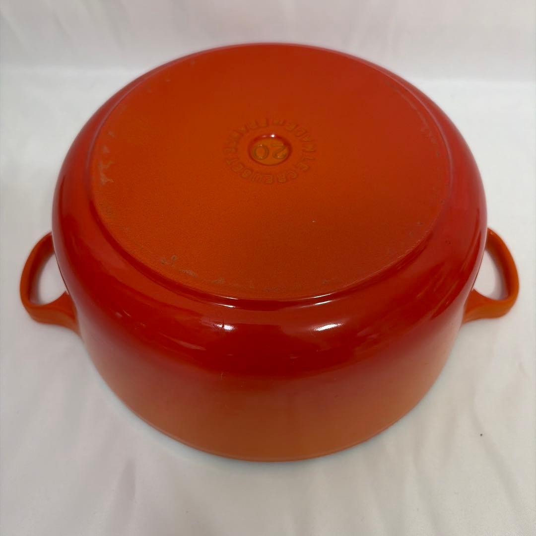 LE CREUSET 両手鍋 20cm オレンジ
