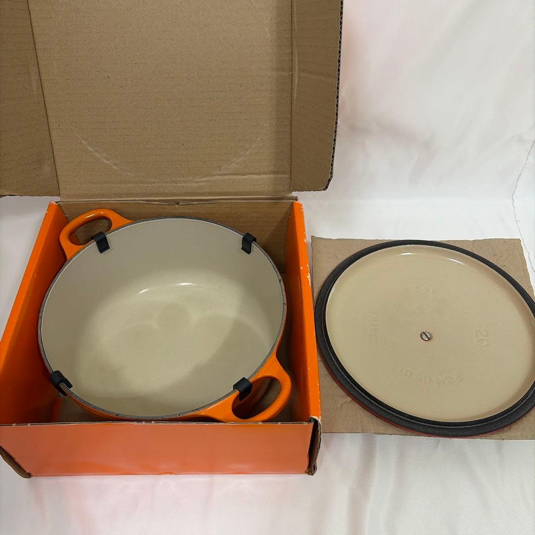 LE CREUSET 両手鍋 20cm オレンジ