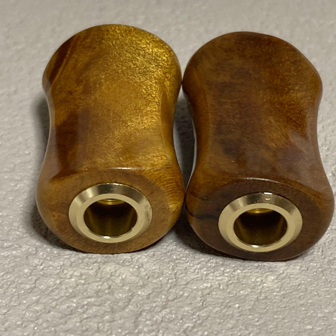 木目がカッコいい ウッドハンドルノブ 2個 シマノタイプa ダイワs G