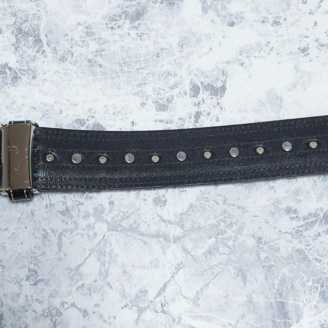 BELT FACTORY ゴルフマーカー付き ベルト スワロフスキー ブラック