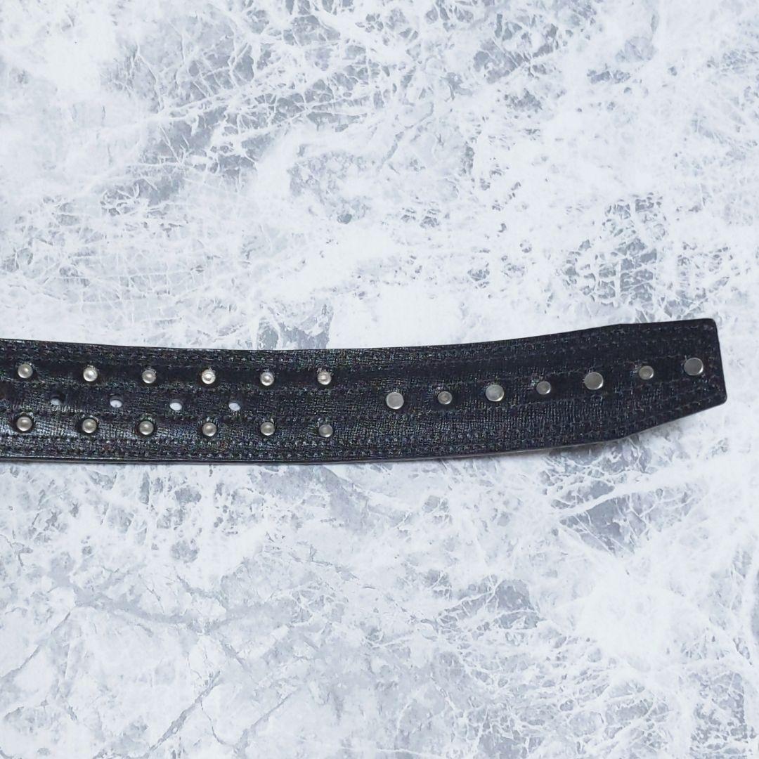 BELT FACTORY ゴルフマーカー付き ベルト スワロフスキー ブラック