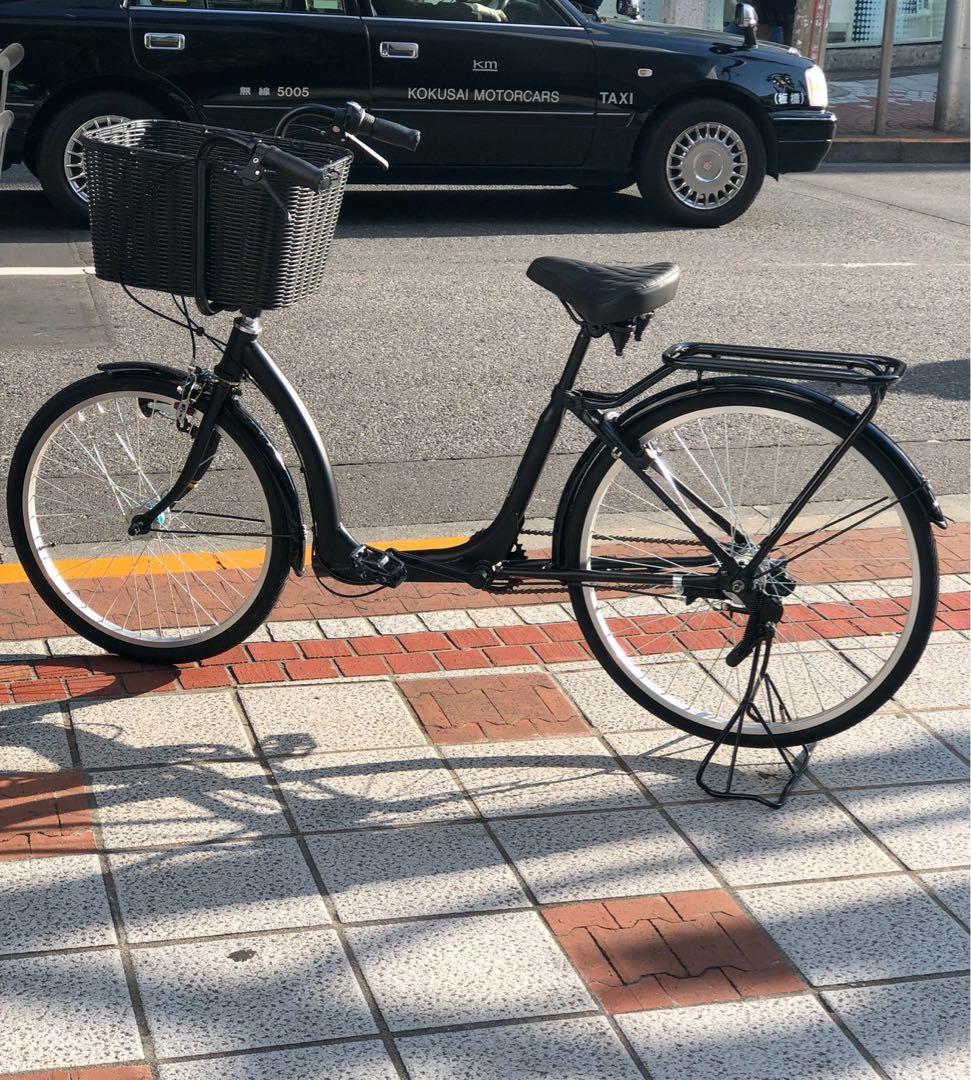 【引き取り限定】ふらっかーず シティサイクル マットブラック 26インチ 非電動
