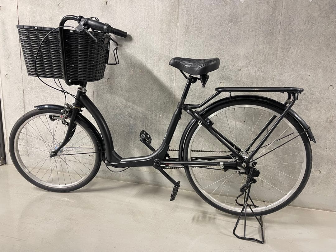 【引き取り限定】ふらっかーず シティサイクル マットブラック 26インチ 非電動