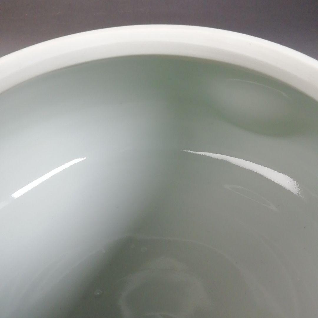 Ｔ７６６　水指　『染付　密柑』『平安　高野昭阿弥 造』　共箱　茶道具