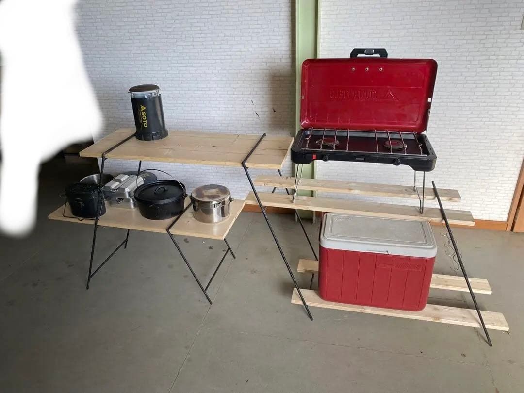 アイアンレッグ　キャンプテーブル　アウトドア用品