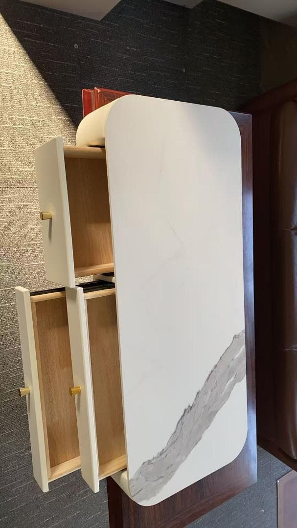 ホワイトドレッサー デスクのみ 訳あり品　写真をご確認 J204-100-01
