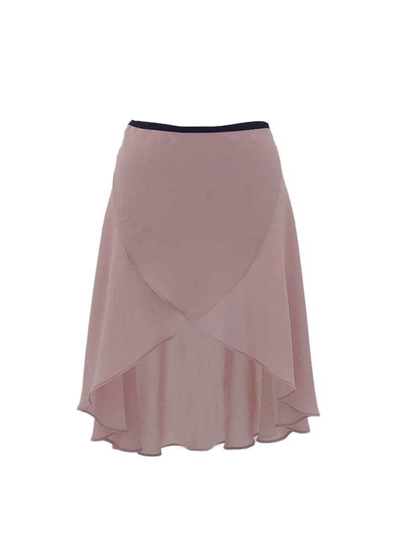 スティナ　stina ブラックリボンロング巻きスカート　dusty pink