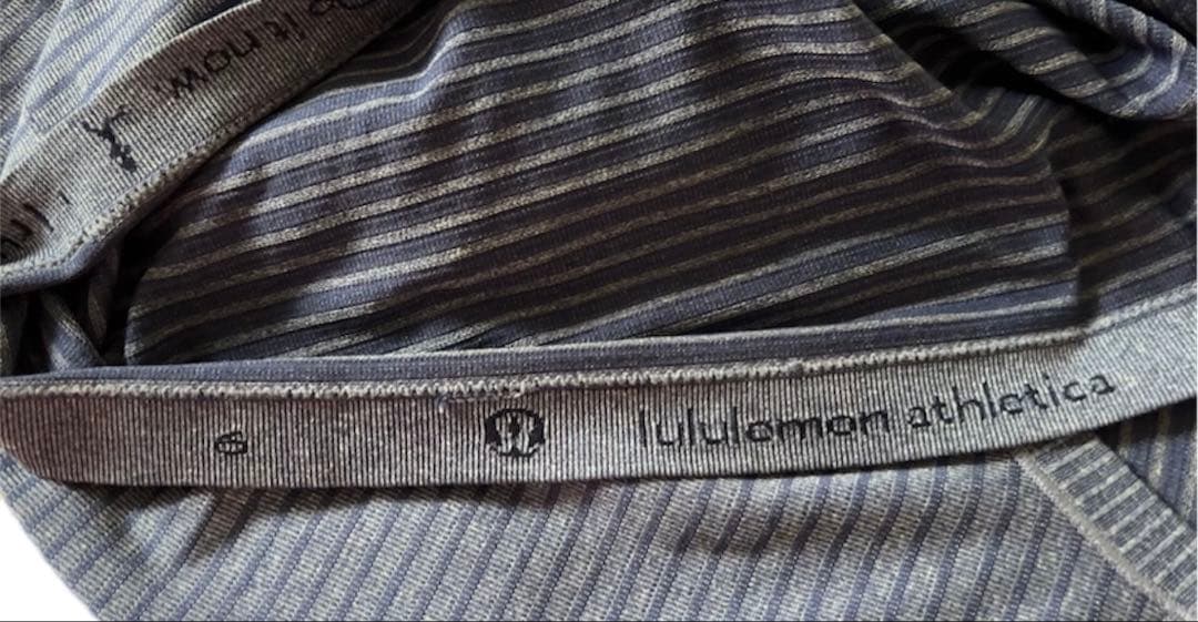 lululemon 半袖トップス サイズ6 ネイビーボーダー ヨガ ランニング