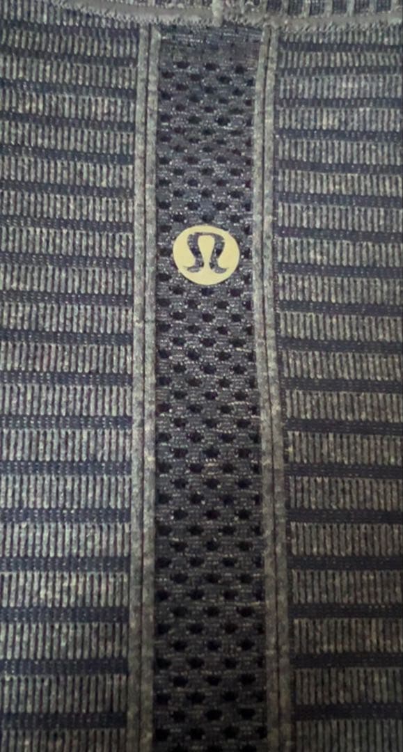 lululemon 半袖トップス サイズ6 ネイビーボーダー ヨガ ランニング