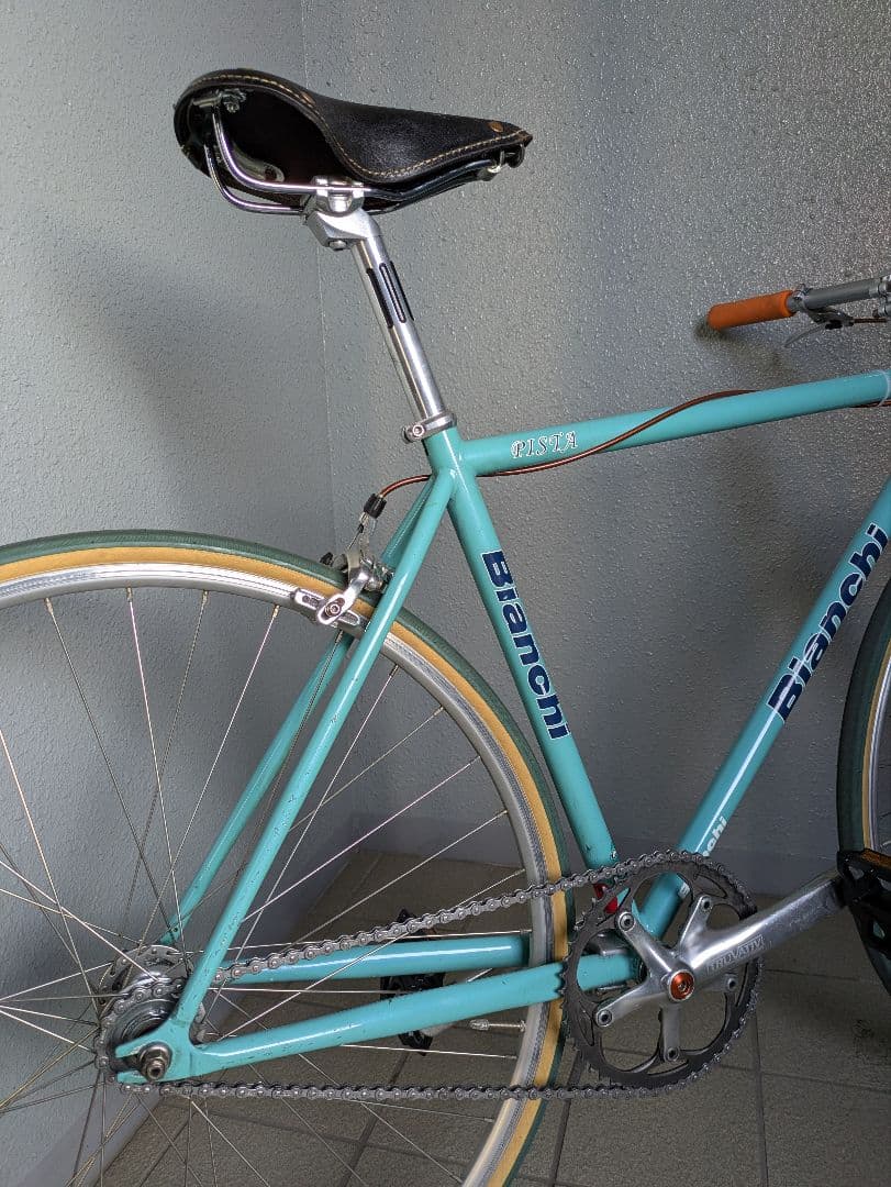 希少❗️Bianchi Pista シングルスピードフレーム 水色