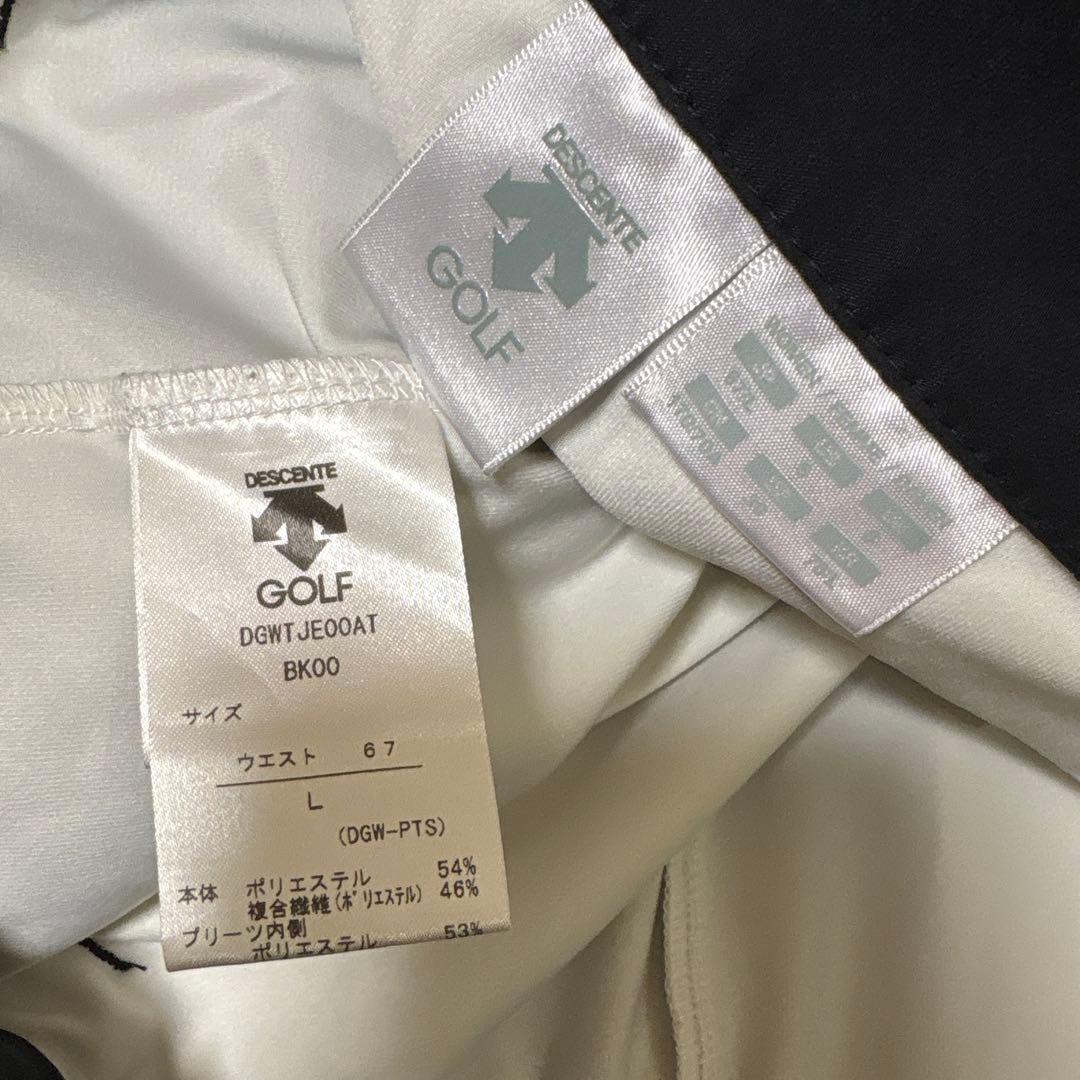 DESCENTE デサントゴルフ　モックネックシャツ　スカート L/ L黒　春夏