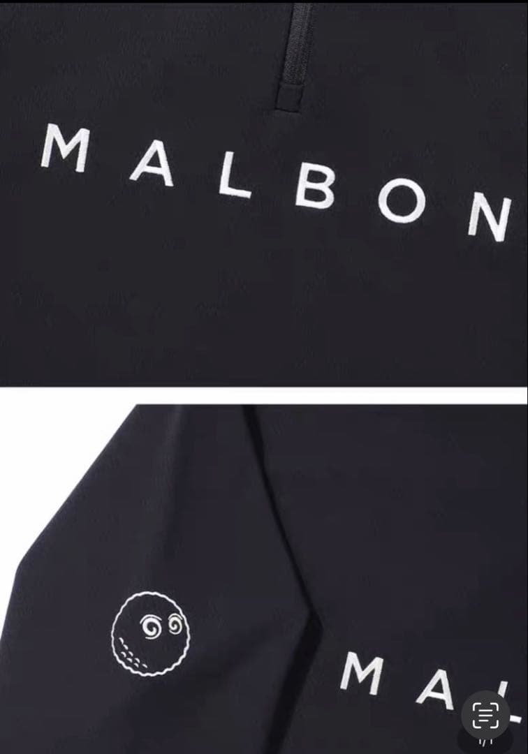 黒　XXL 新品　マルボンゴルフ MALBON GOLF 　　ハーフジップ