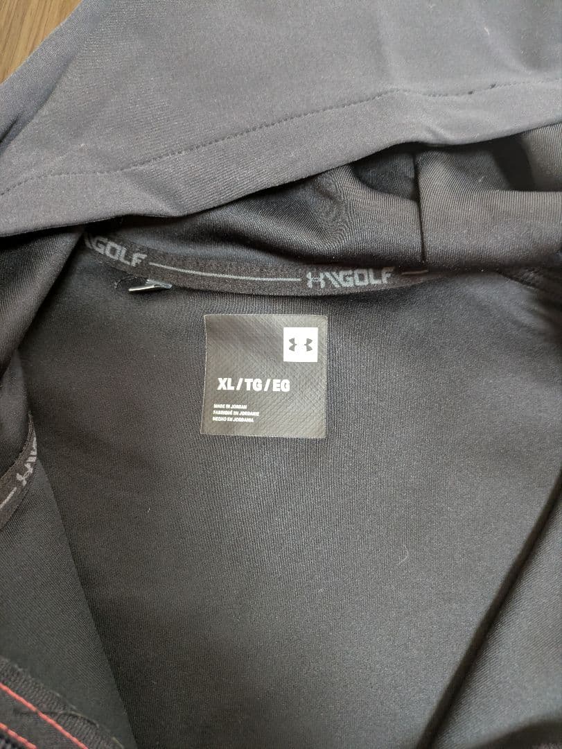 UNDER ARMOUR フード付きジャケット XL 赤（オレンジ）/黒