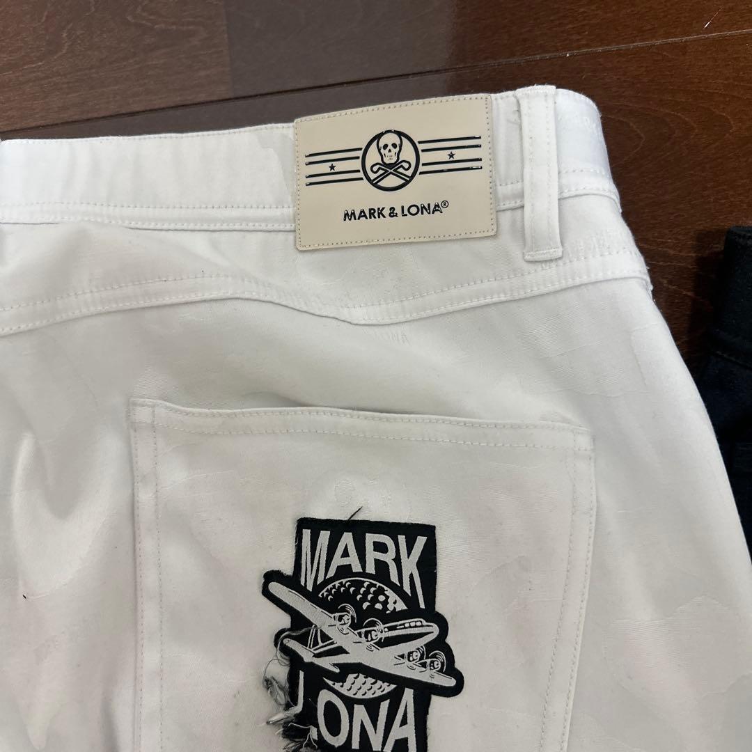 MARK&LONAパンツ２着セット 白カモフラ柄黒カモフラ柄