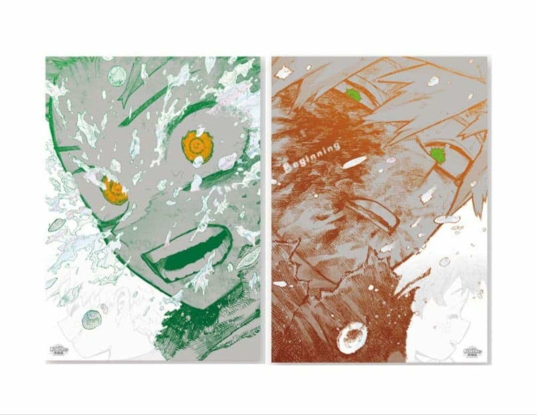 僕のヒーローアカデミア　ヒロアカ 原画展 A2アートポスター　爆豪勝己　緑谷出久