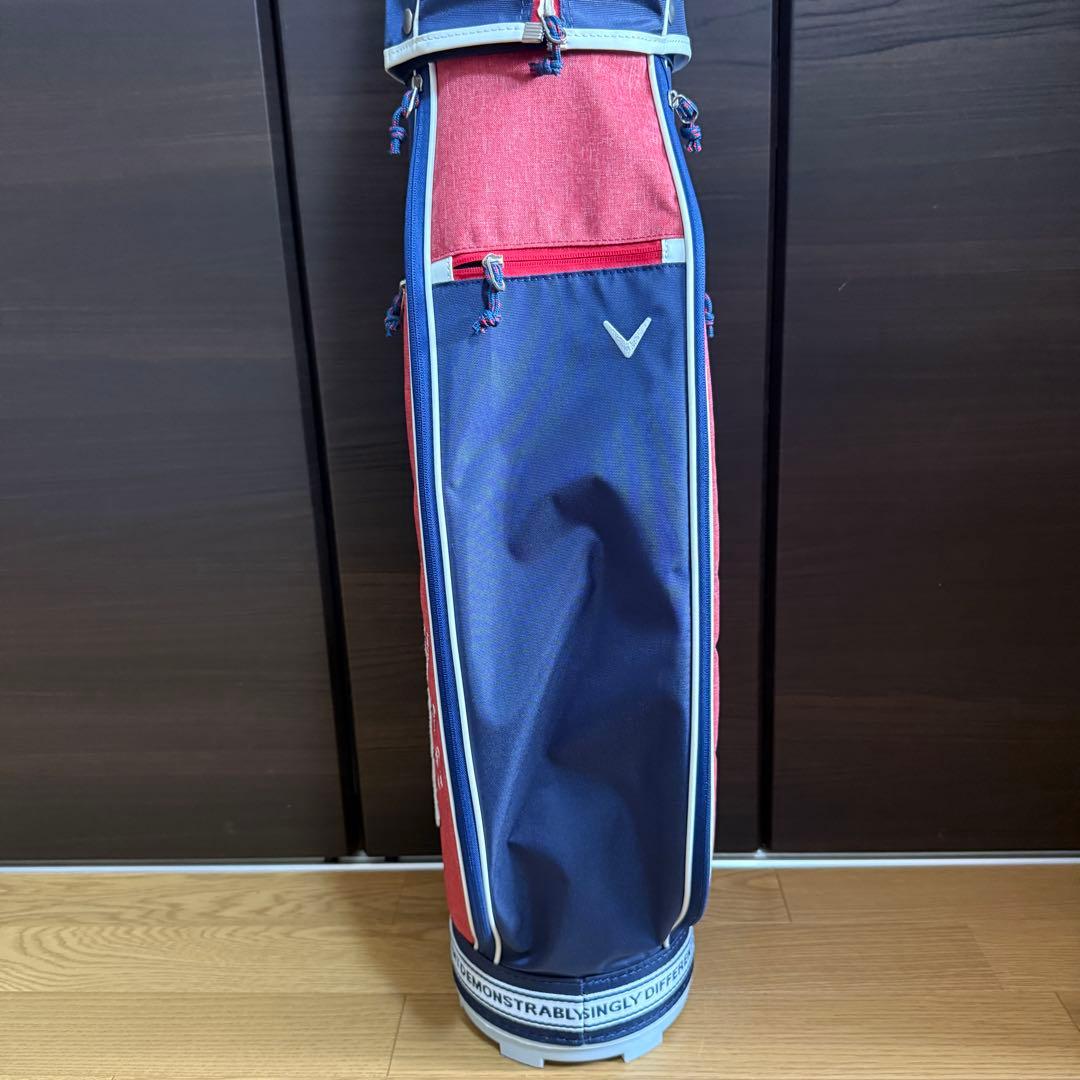 Callaway キャディバッグ ゴルフバッグ ネイビー レッド