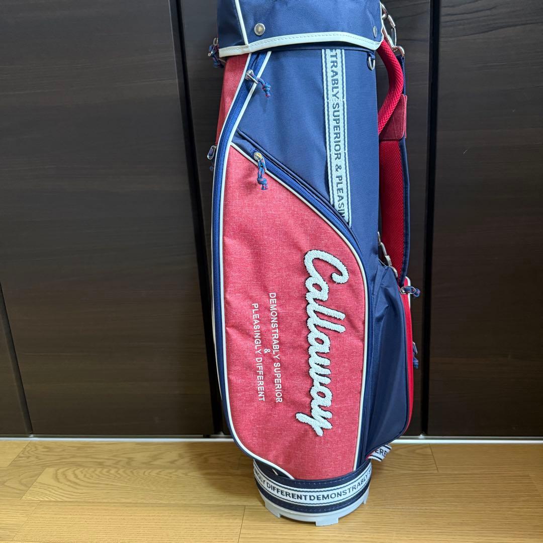Callaway キャディバッグ ゴルフバッグ ネイビー レッド