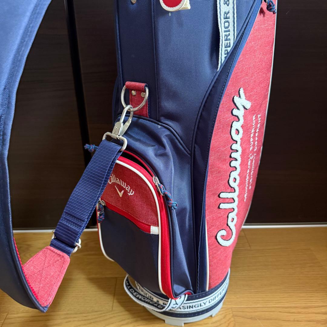 Callaway キャディバッグ ゴルフバッグ ネイビー レッド