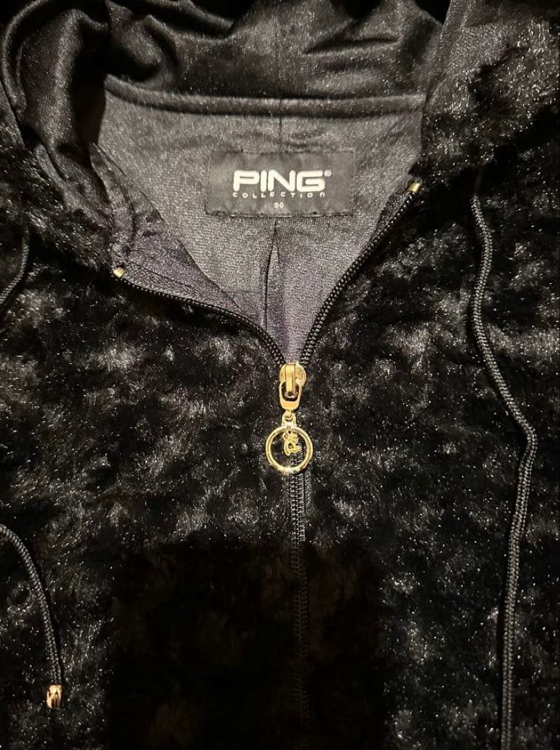 【美品】韓国 PING ⭐︎ ボア 半袖 パーカー
