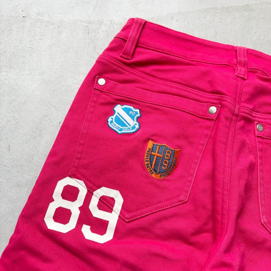 PEARLEY GATES パーリーゲイツ ストレッチロングパンツ ワッペン