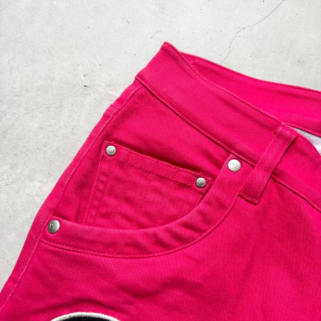 PEARLEY GATES パーリーゲイツ ストレッチロングパンツ ワッペン