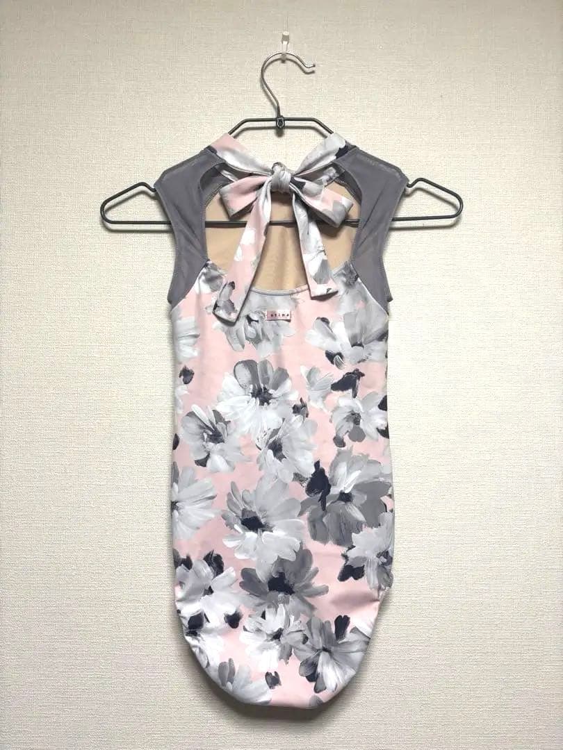 【美品】stina 花柄 バレエレオタード Jr.M（140.150）
