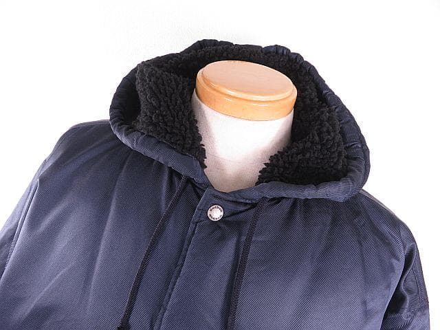 【値下げ】リーボック　Reebok ロングベンチコート　内側ボア　紺　Ｍ
