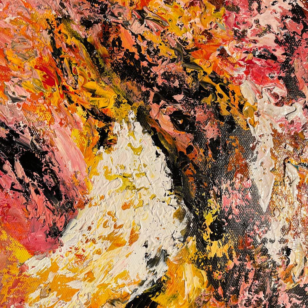 手書き作品 ウォールアート 額付 絵画 インテリア 油彩画