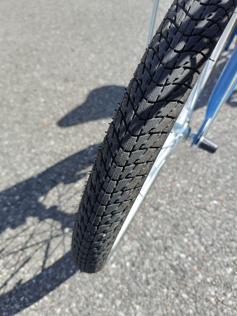 折りたたみ自転車 青 前バスケット付き（購入したばかり）