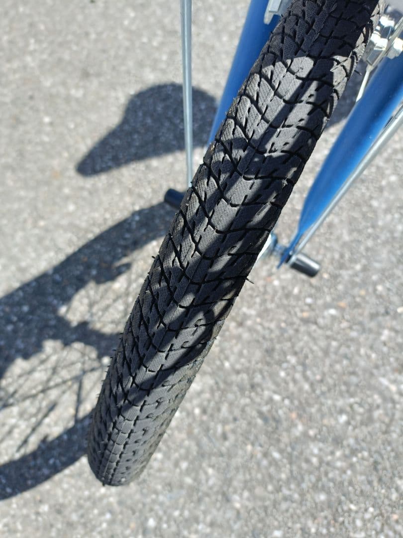 折りたたみ自転車 青 前バスケット付き（購入したばかり）