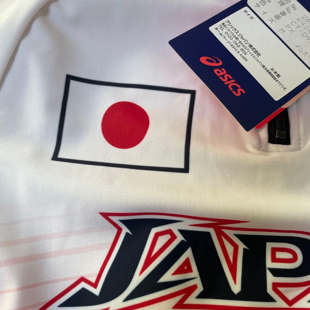 アシックス 日本代表 サンライズレッド ハーフジップシャツ M半袖 短距離 跳躍