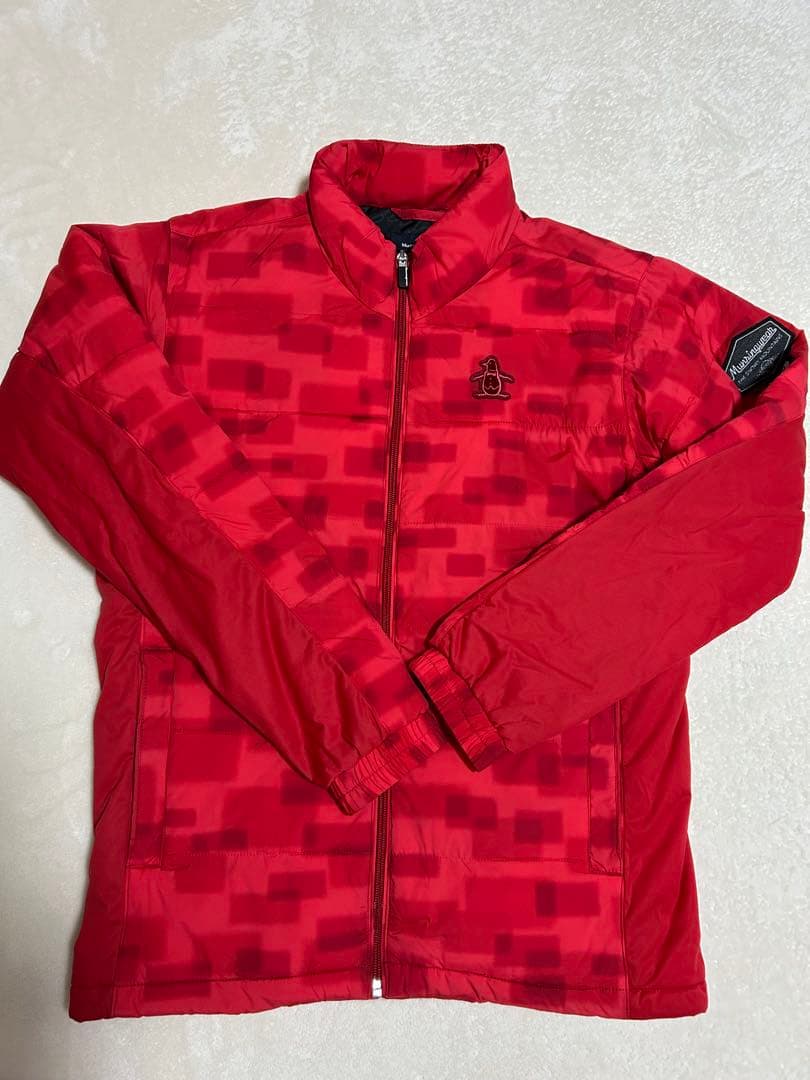 値下 Munsingwear 幾何学模様 ジャケット レッド